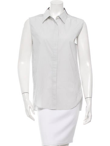 3.1 Phillip Lim Sleeveless Striped Button-Up Top w/ Tags