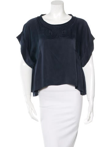 3.1 Phillip Lim Silk Embroidered Top