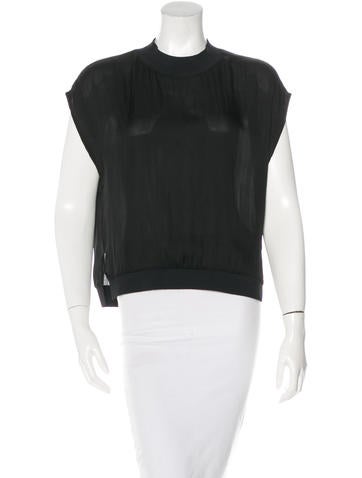 3.1 Phillip Lim Silk Mock Neck Top