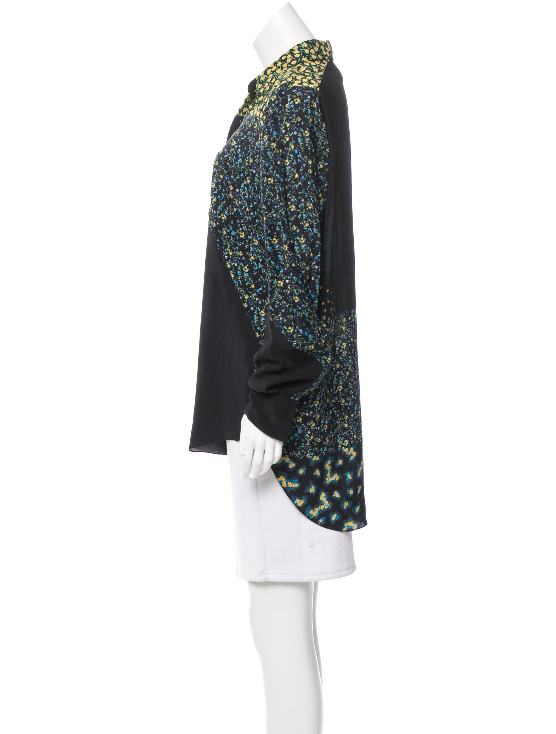 3.1 Phillip Lim Silk Printed Top Black Tops, Clothing W31PH39743