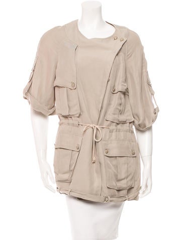 3.1 Phillip Lim Collarless Button-Up Jacket