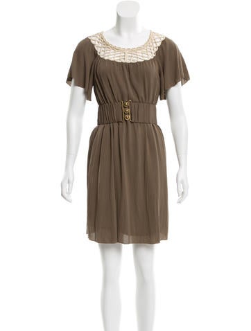 3.1 Phillip Lim Mesh-Accented Silk Dress