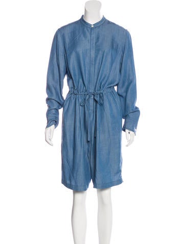 3.1 Phillip Lim Long Sleeve Chambray Romper