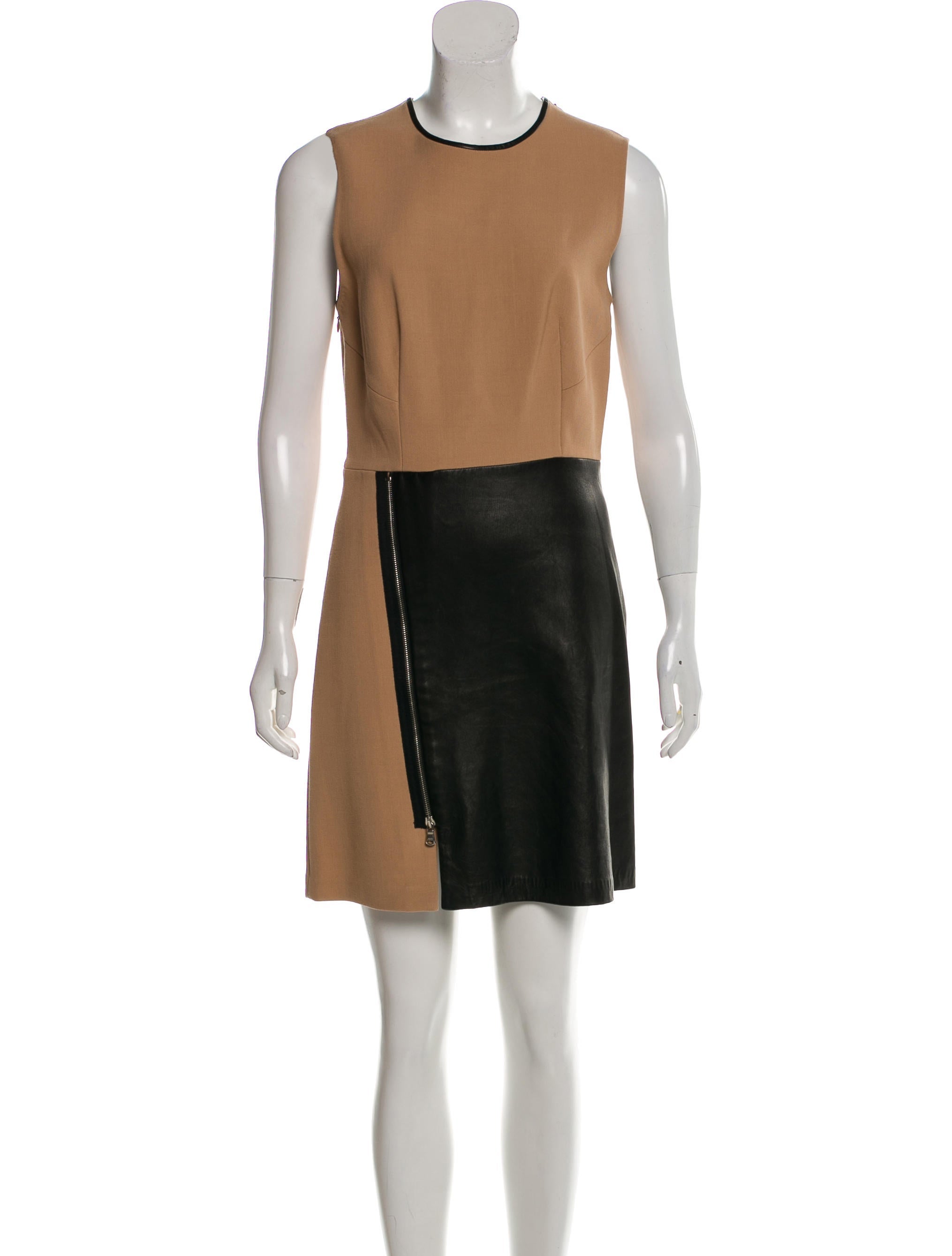3.1 Phillip Lim Leather Trimmed Wool Dress