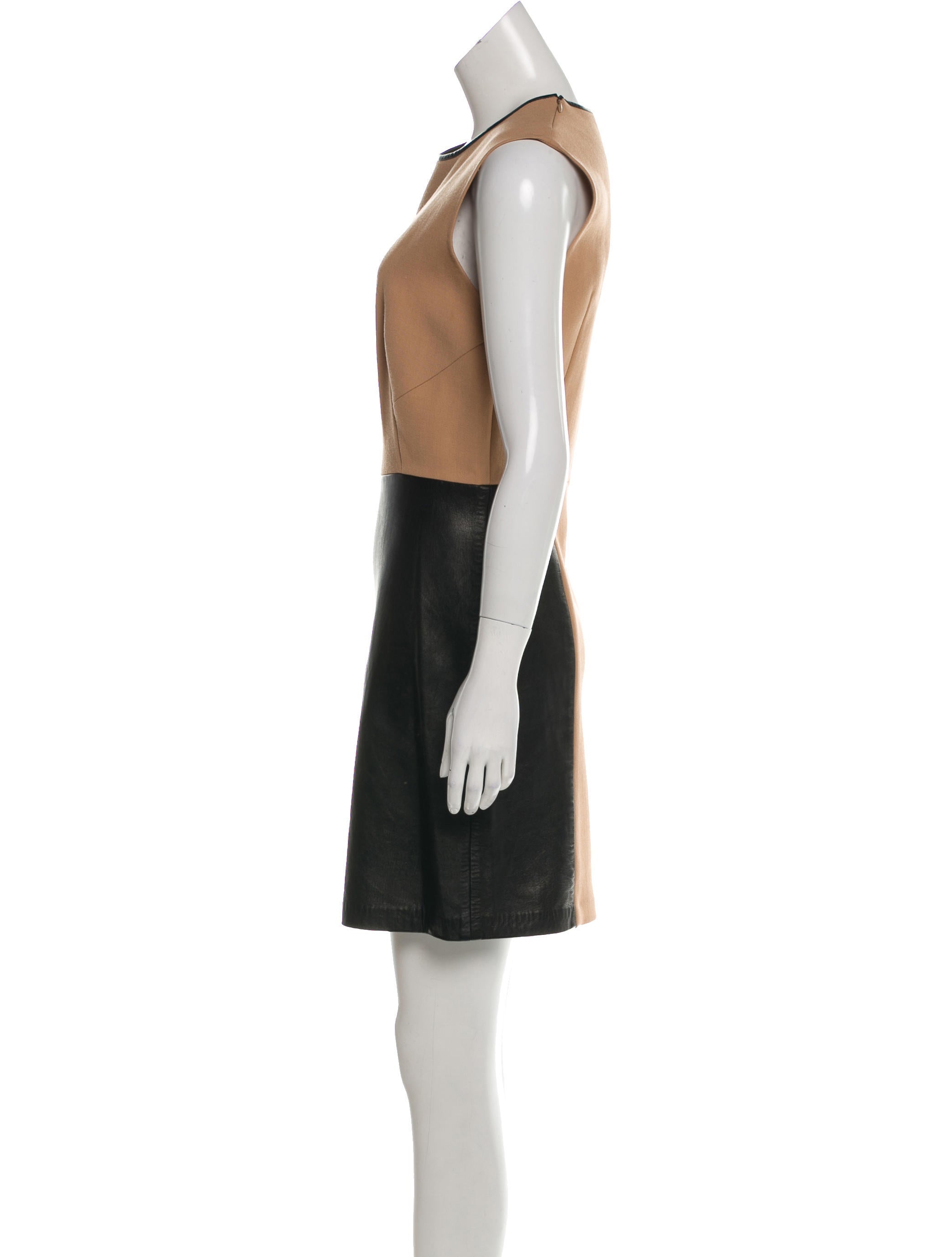 3.1 Phillip Lim Leather Trimmed Wool Dress