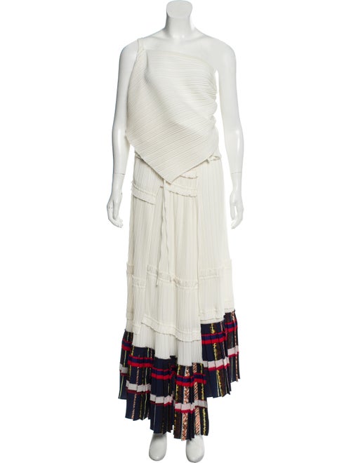 3.1 Phillip Lim One-Shoulder Long Dress White