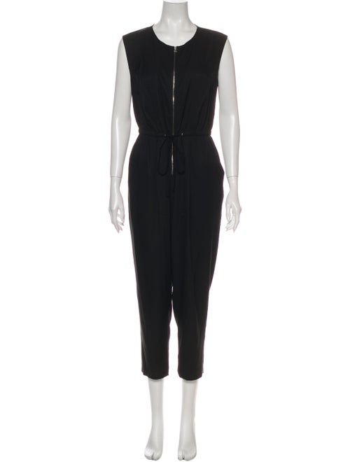 3.1 Phillip Lim Silk Crew Neck Jumpsuit Black