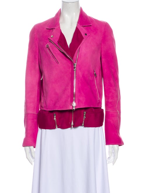3.1 Phillip Lim Leather Biker Jacket Pink