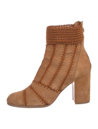 Silent Damir Doma Suede Whipstitch Trim Sock Boots