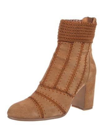Silent Damir Doma Suede Whipstitch Trim Sock Boots
