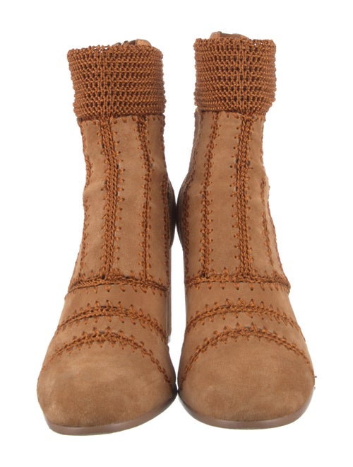 Silent Damir Doma Suede Whipstitch Trim Sock Boots