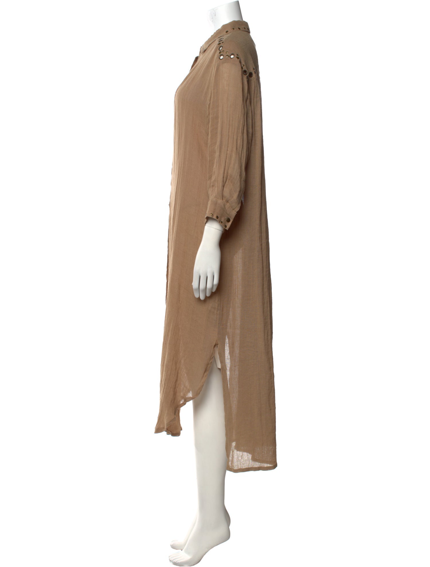 Mes Demoiselles Linen Midi Length Dress