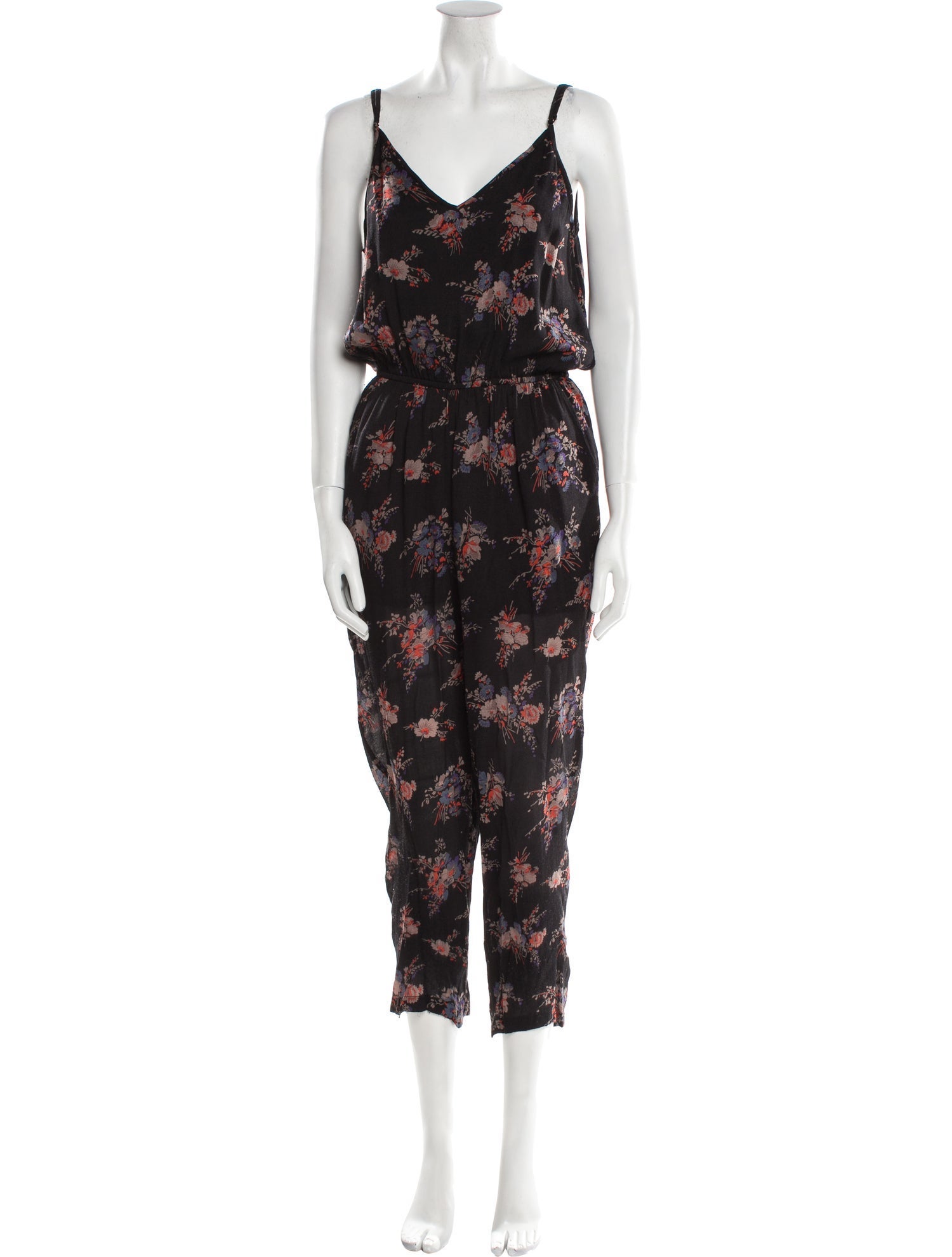 Mes Demoiselles Silk Floral Print Jumpsuit