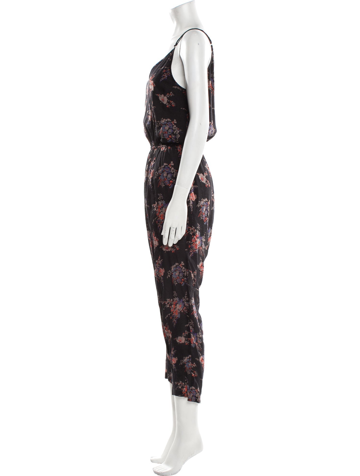 Mes Demoiselles Silk Floral Print Jumpsuit