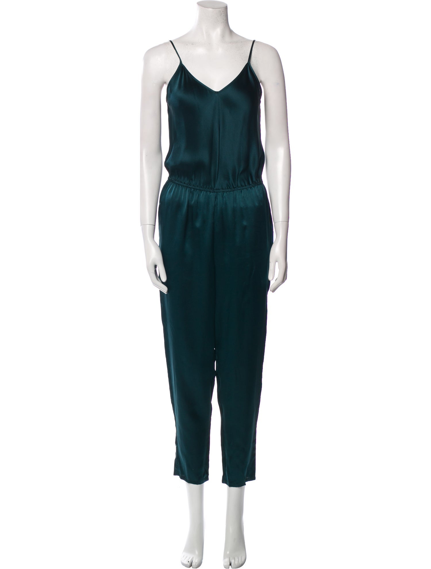Mes Demoiselles Silk V-Neck Jumpsuit