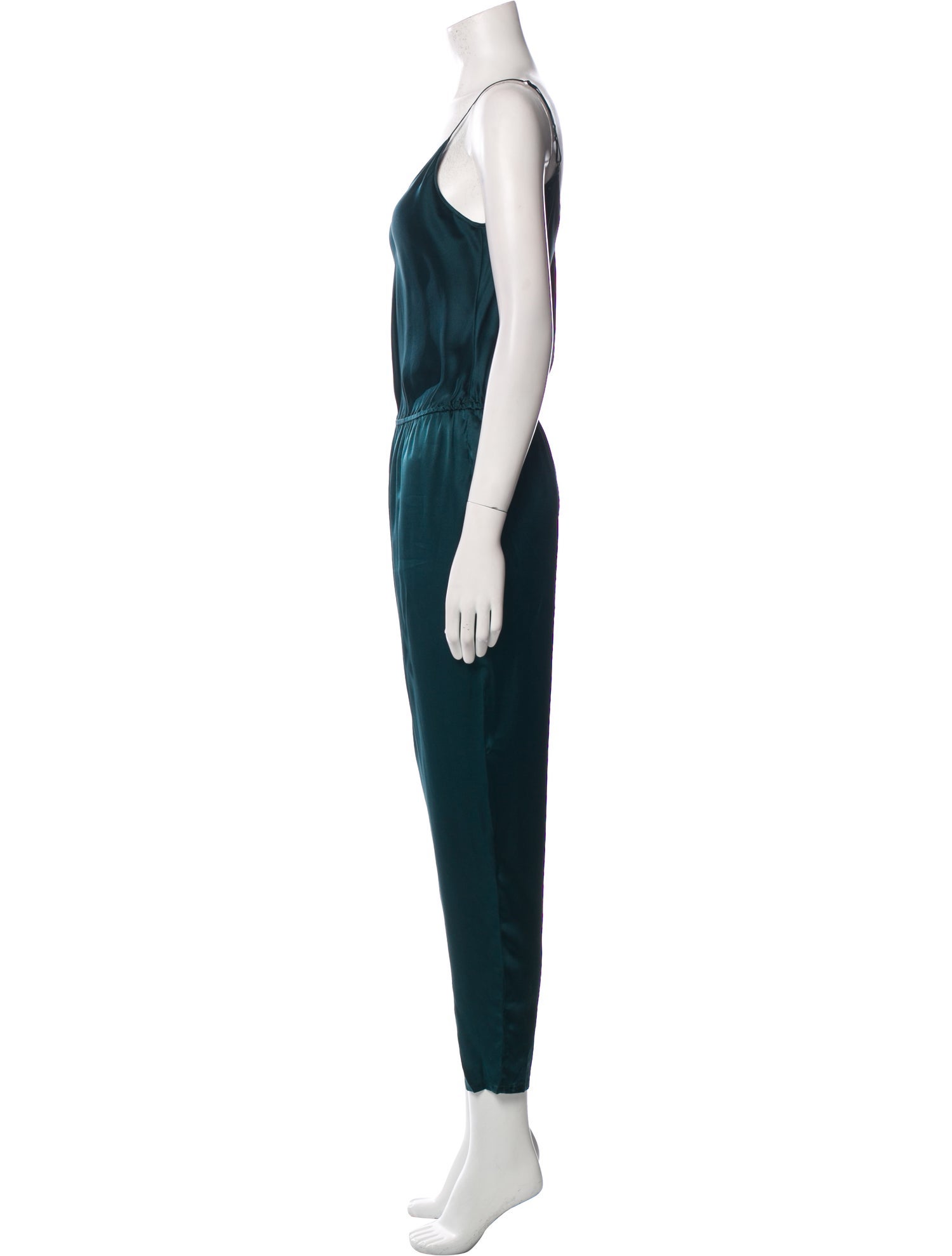 Mes Demoiselles Silk V-Neck Jumpsuit