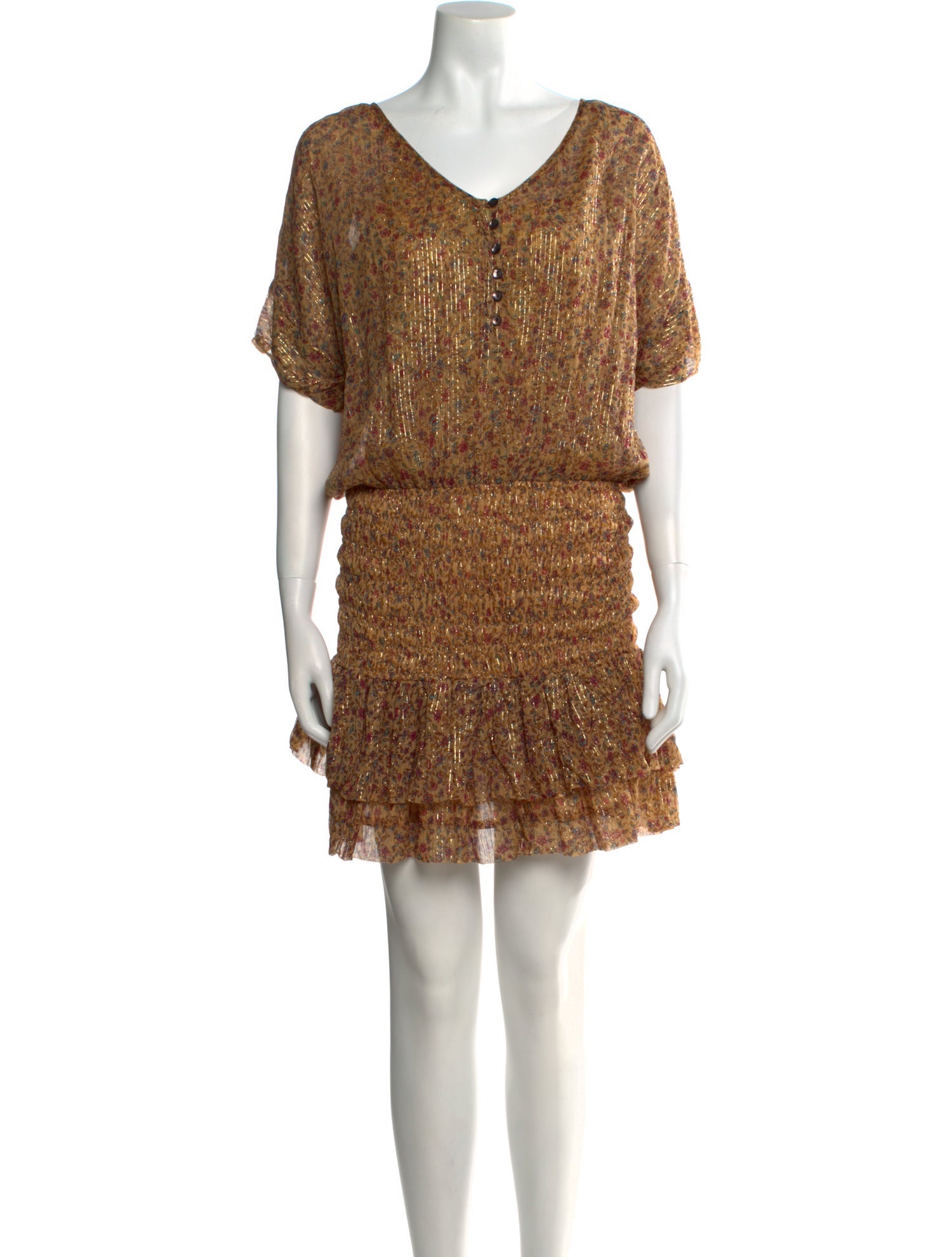 Mes Demoiselles Floral Print Mini Dress