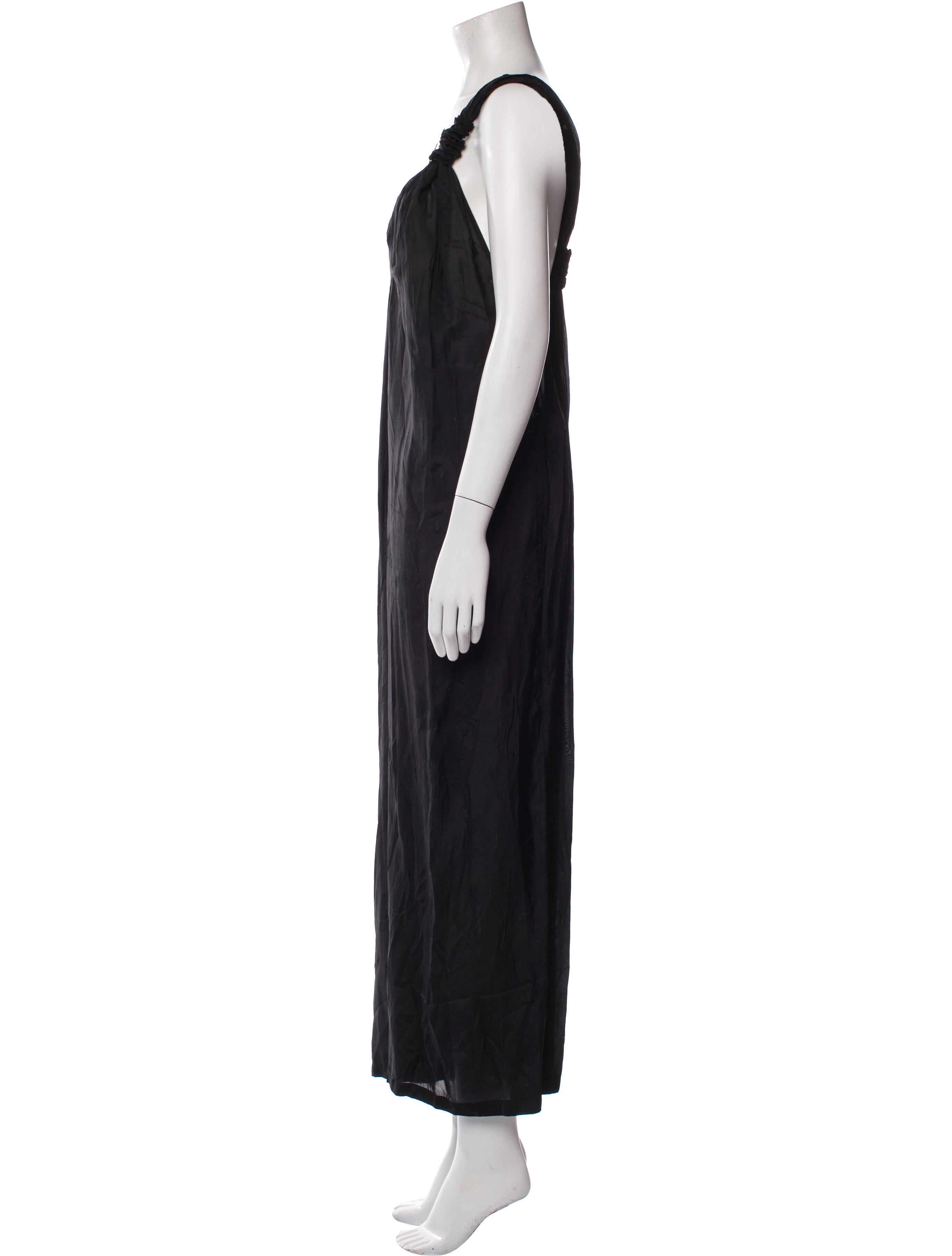 Mes Demoiselles Silk Plunge Neckline Jumpsuit
