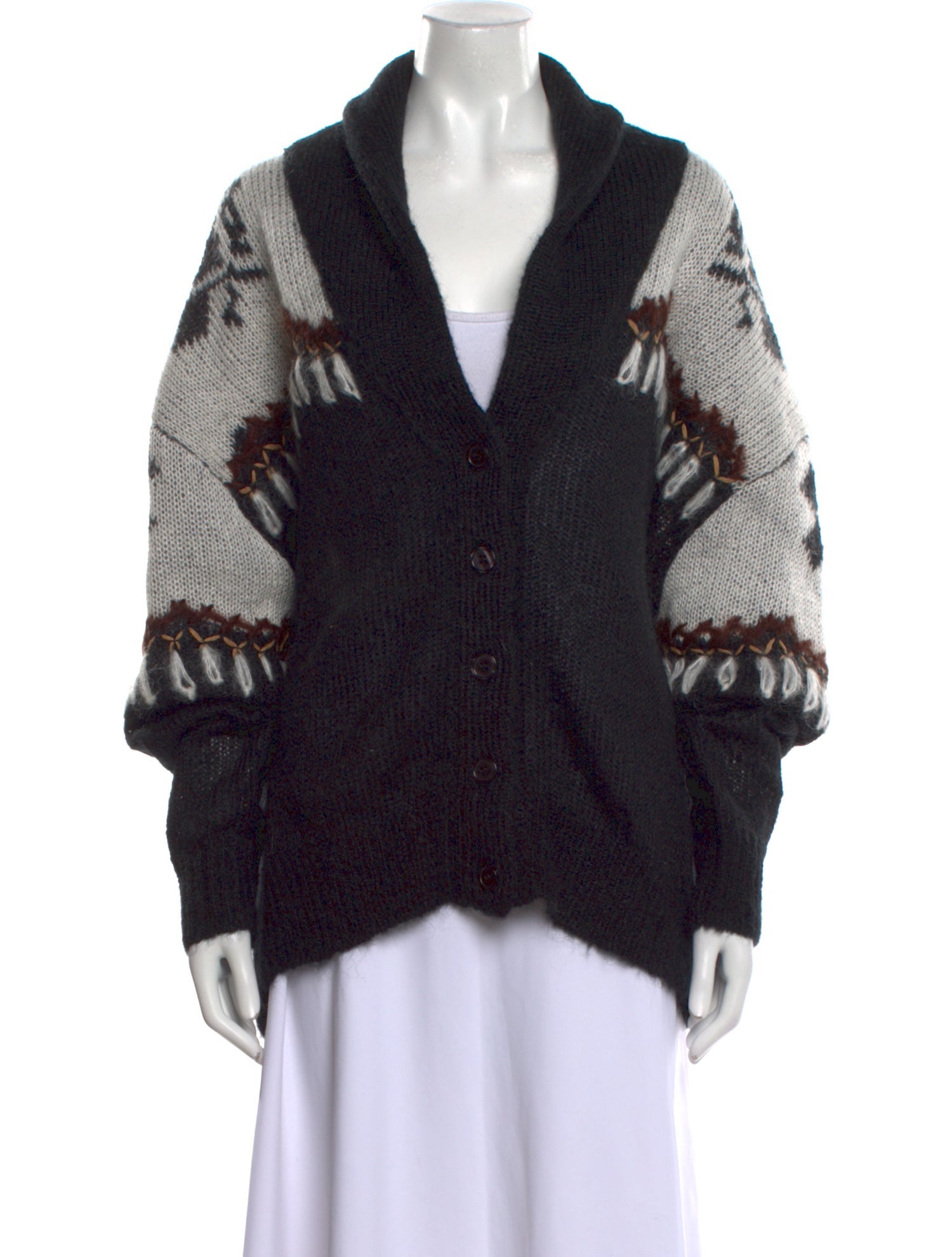 Mes Demoiselles Mohair Patterned Cardigan w/ Tags