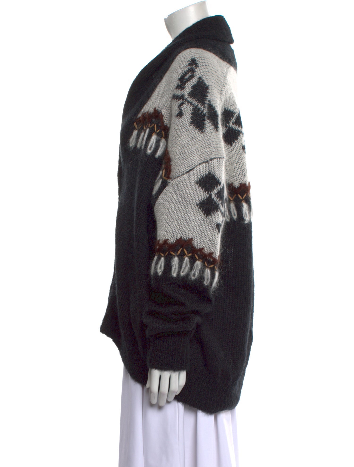 Mes Demoiselles Mohair Patterned Cardigan w/ Tags