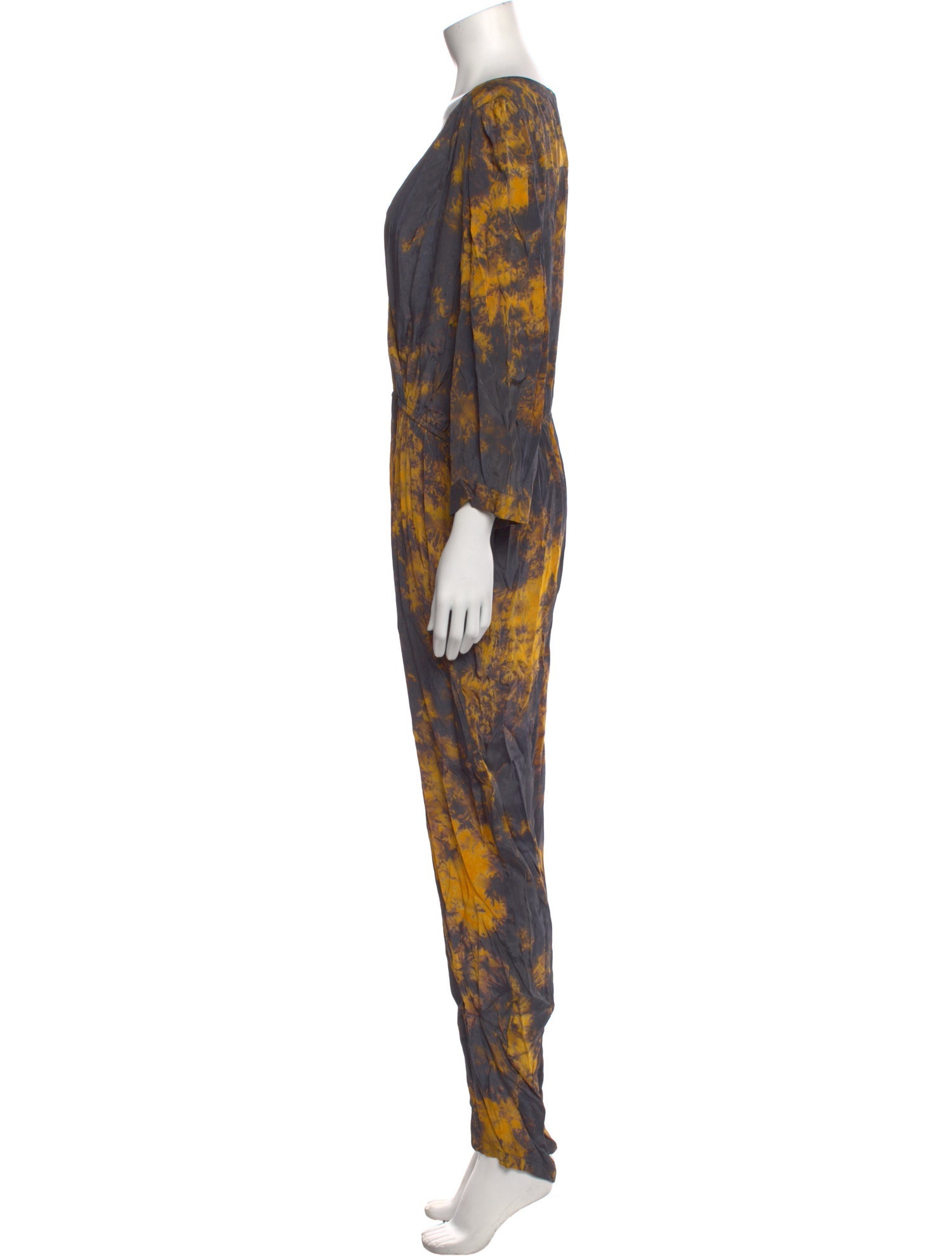 Mes Demoiselles Printed V-Neck Jumpsuit