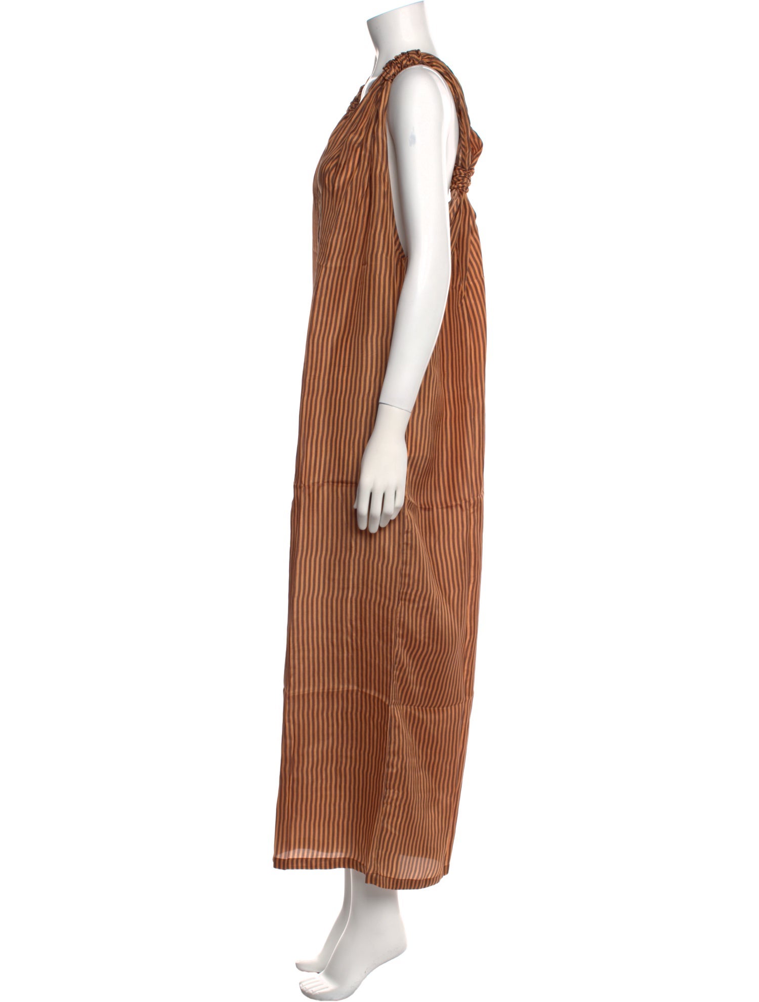 Mes Demoiselles Silk Striped Jumpsuit