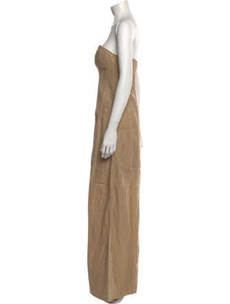 Mes Demoiselles Linen Strapless Jumpsuit
