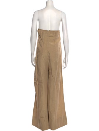 Mes Demoiselles Linen Strapless Jumpsuit