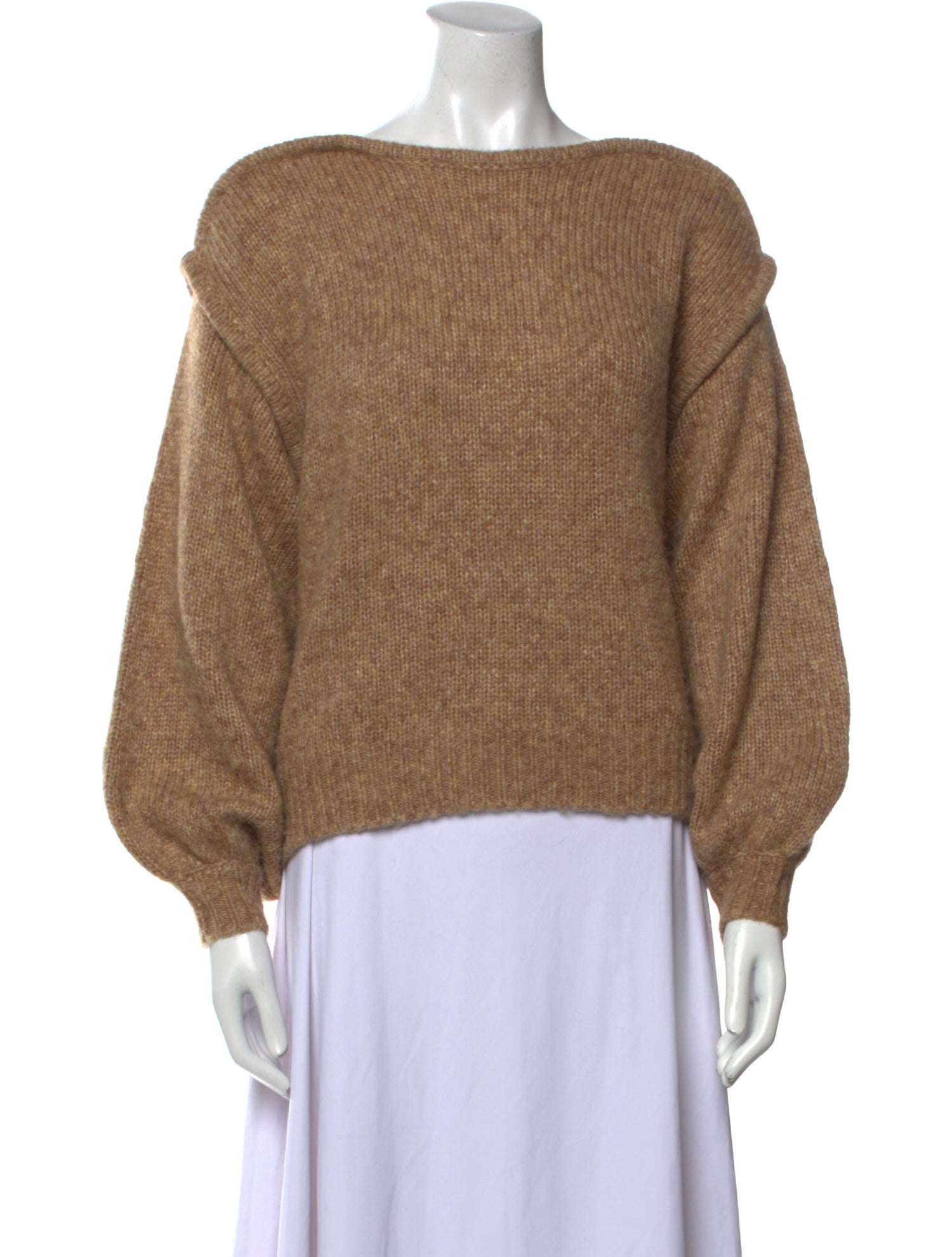 Mes Demoiselles Merino Wool Bateau Neckline Sweater