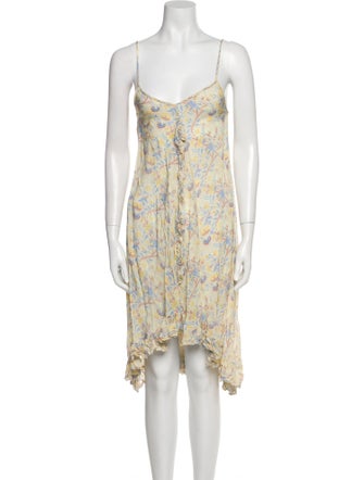 Mes Demoiselles Floral Print Knee-Length Dress
