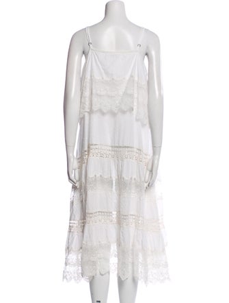 Mes Demoiselles Square Neckline Midi Length Dress