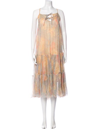 Mes Demoiselles Striped Long Dress