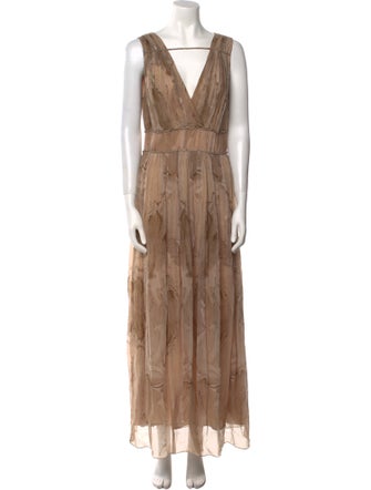 Mes Demoiselles V-Neck Long Dress