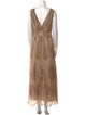 Mes Demoiselles V-Neck Long Dress