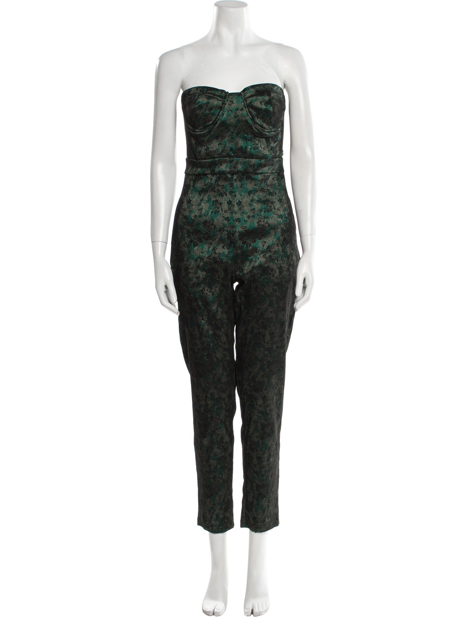 Mes Demoiselles Printed Strapless Jumpsuit