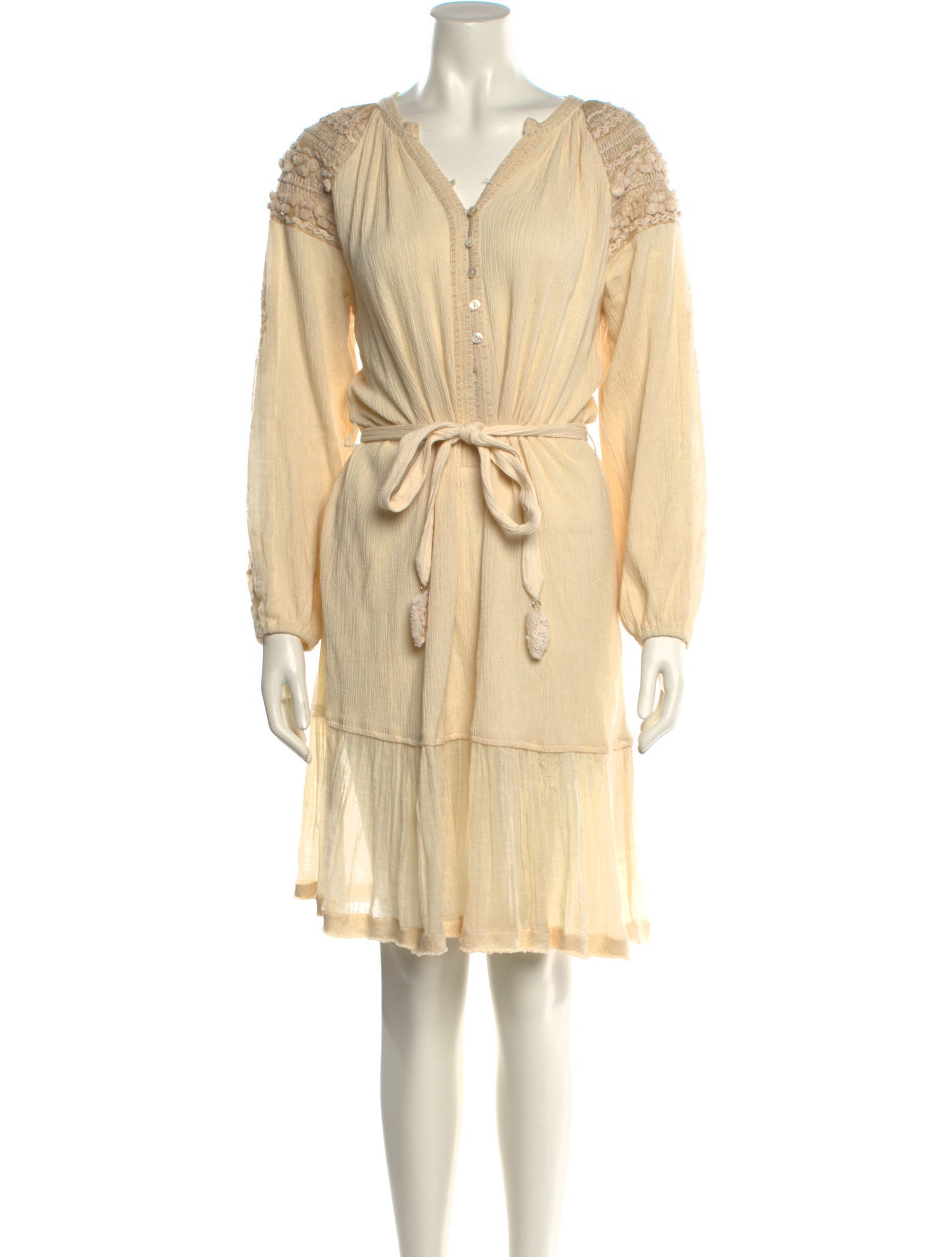 Mes Demoiselles V-Neck Knee-Length Dress