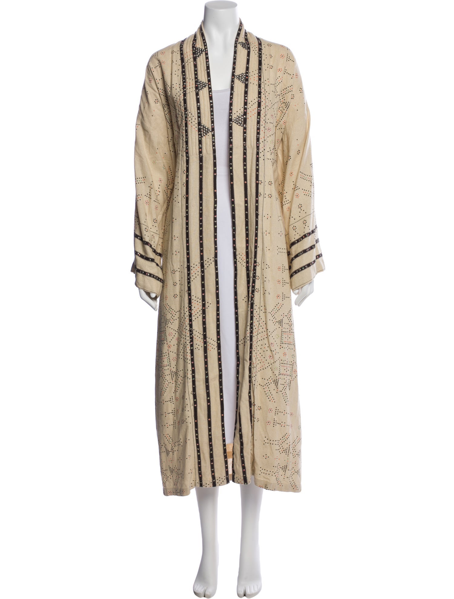 Mes Demoiselles Silk Striped Faux Fur Coat