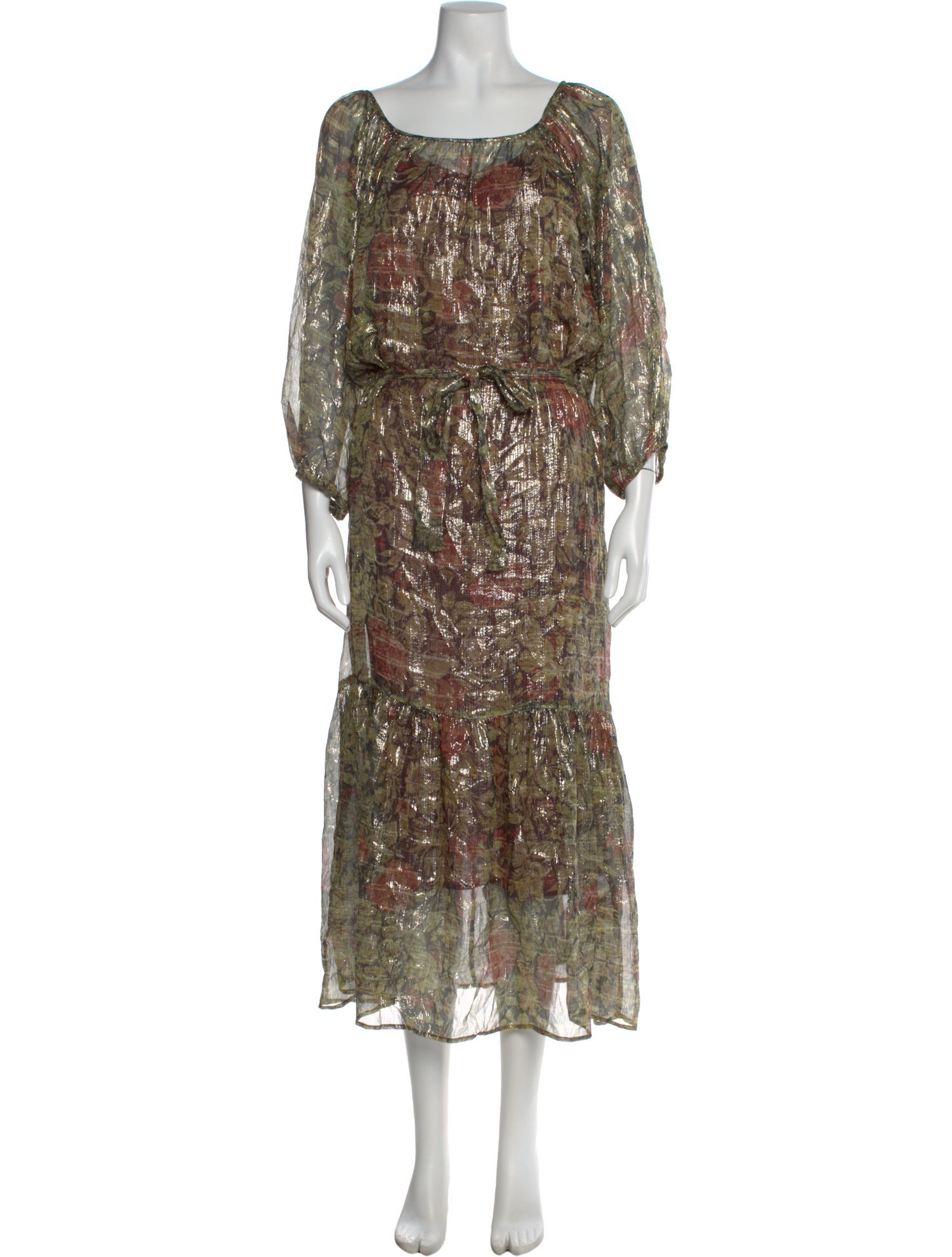 Mes Demoiselles Silk Midi Length Dress