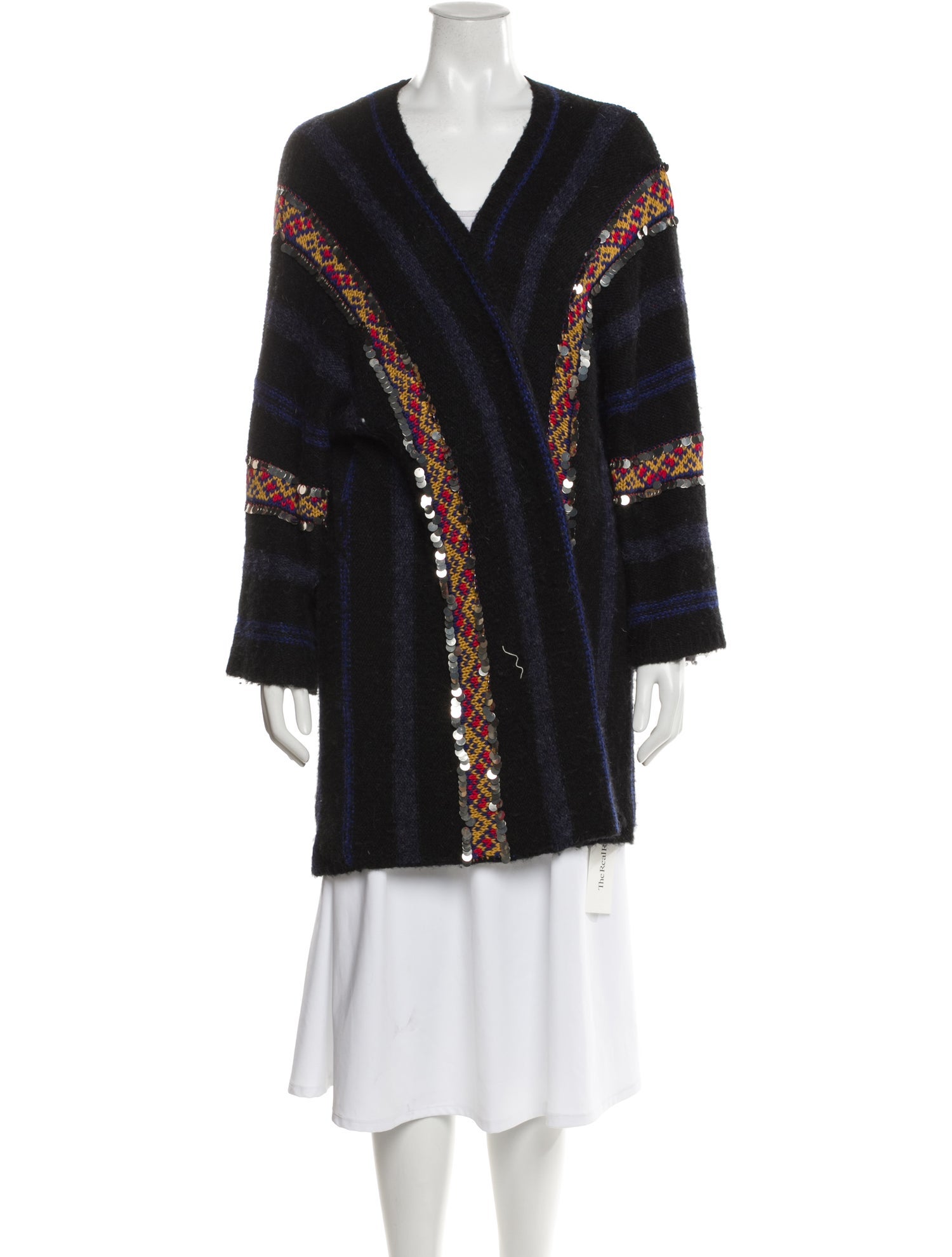 Mes Demoiselles Striped V-Neck Sweater