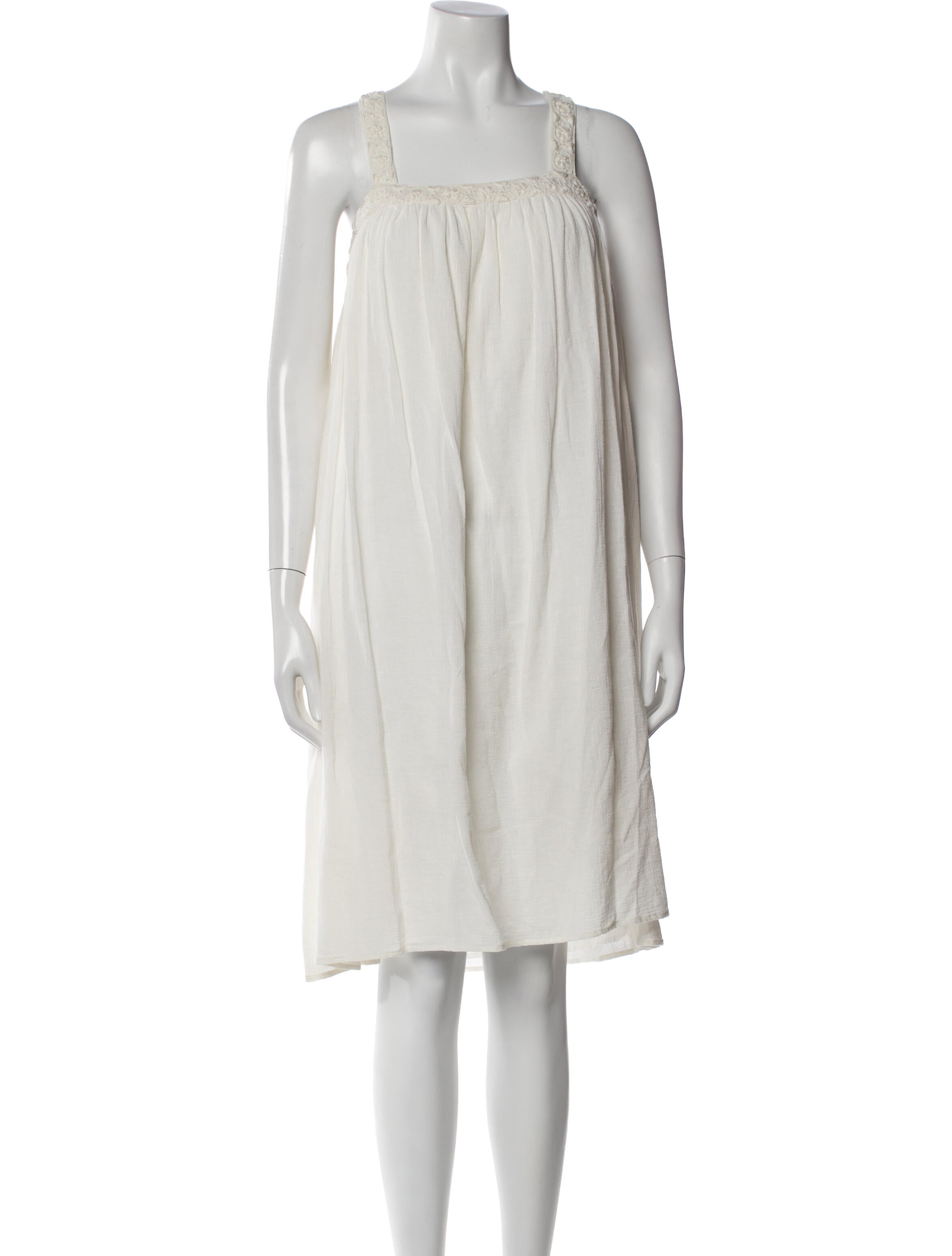 Mes Demoiselles Square Neckline Midi Length Dress