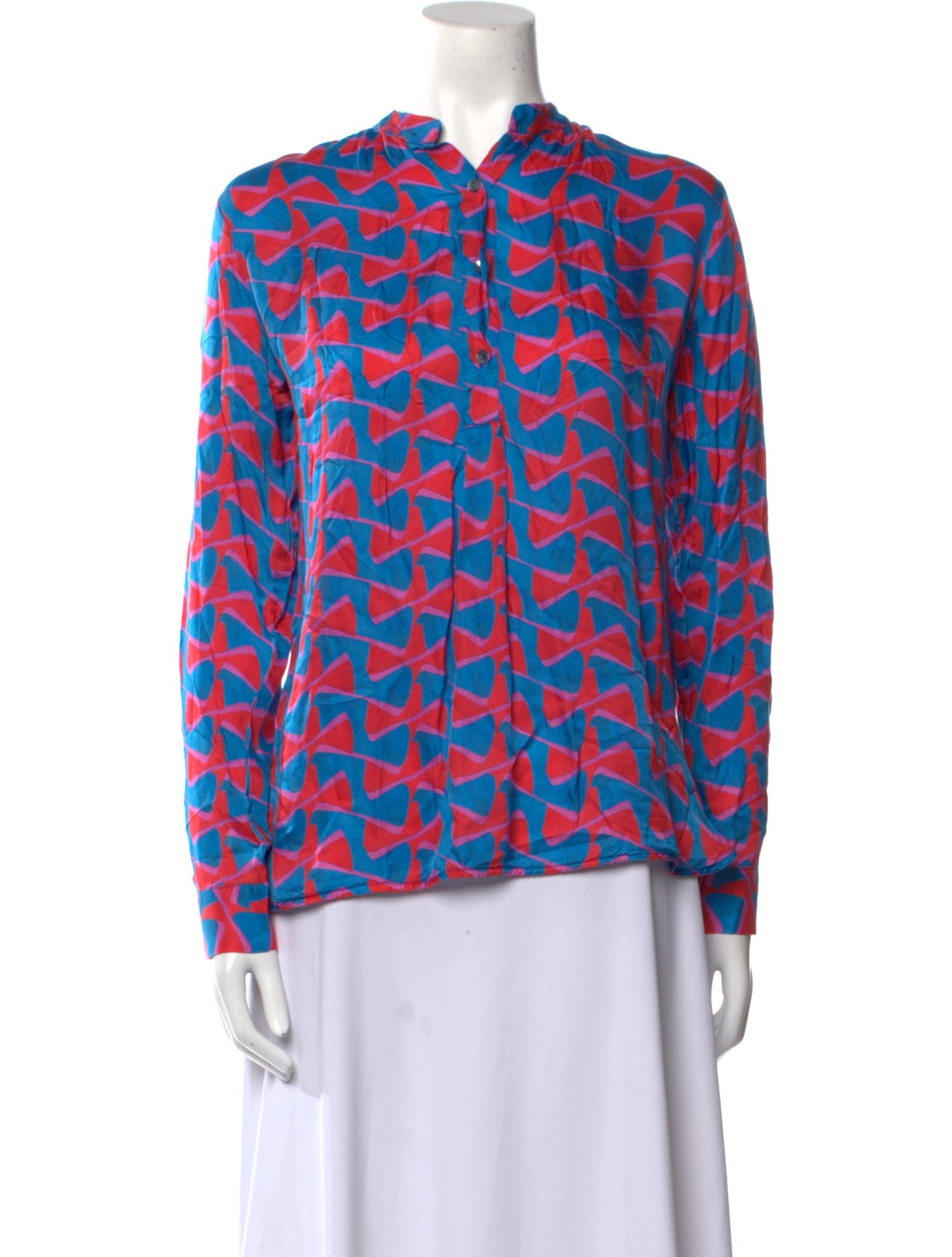 0039 Italy Silk Printed Blouse