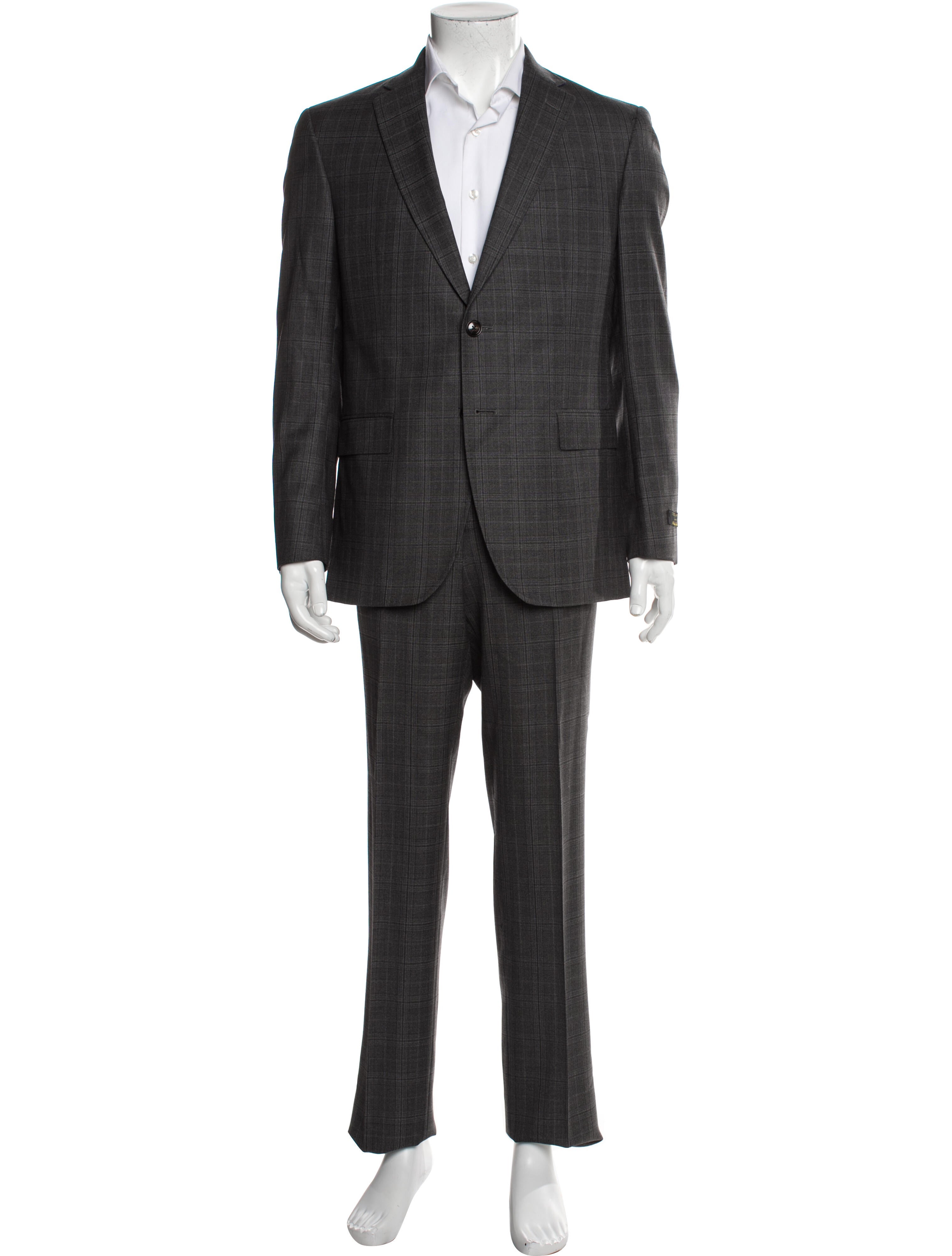 Ted Baker Wool Plaid Print Two-Piece Suit