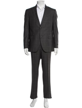 Ted Baker Wool Plaid Print Two-Piece Suit