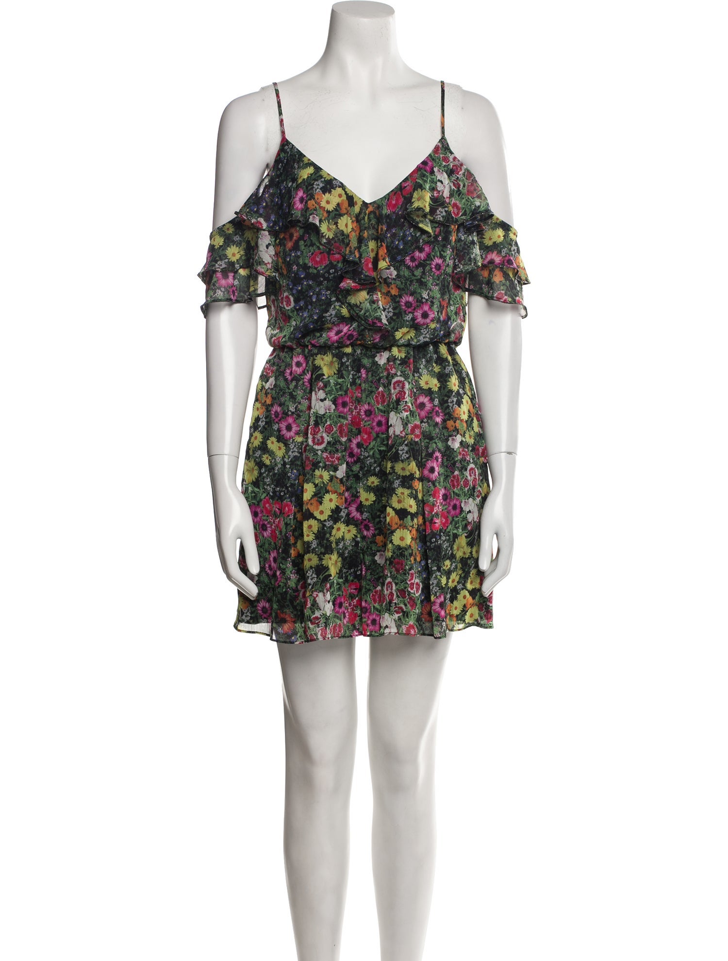 Ted Baker Floral Print Plunge Neckline Romper