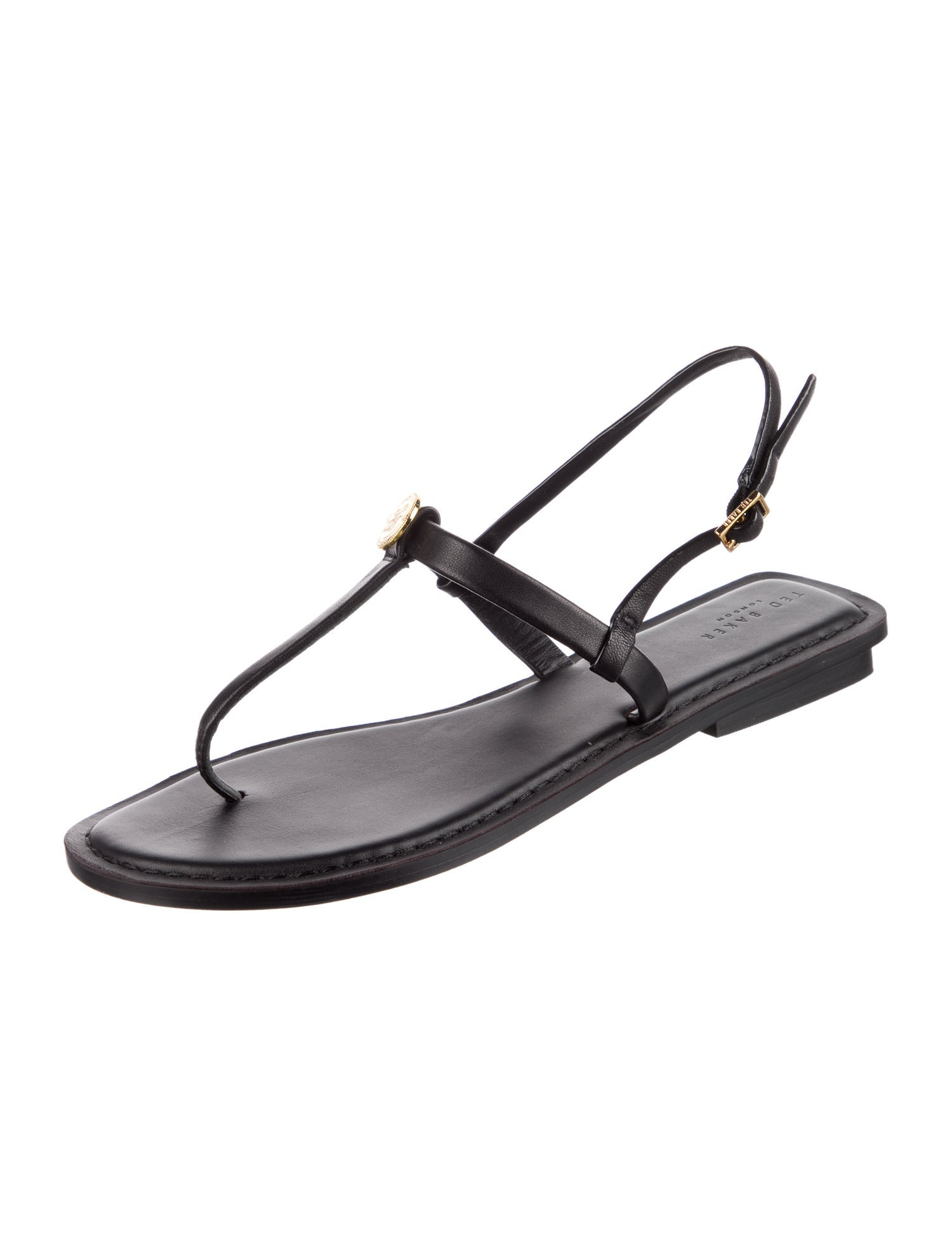 Ted Baker Leather T-Strap Sandals