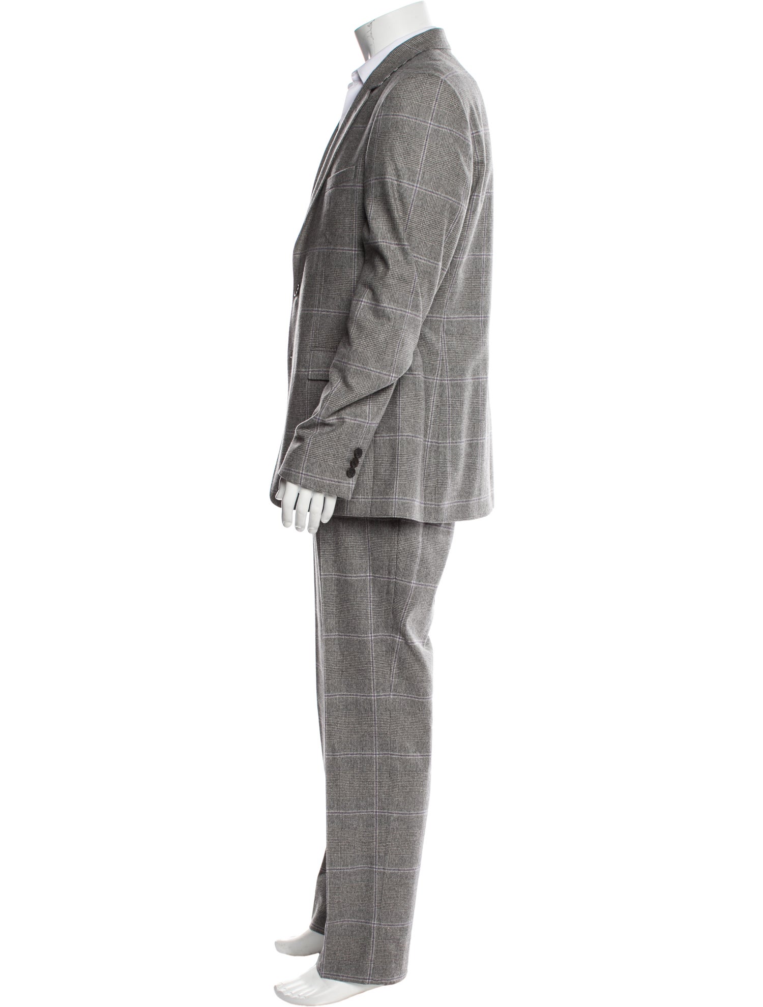 Ted Baker Wool Plaid Print Two-Piece Suit