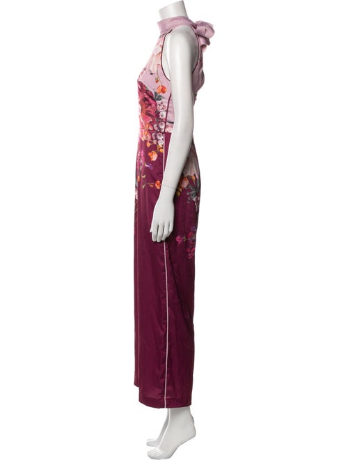 Ted Baker Floral Print Mock Neck Jumpsuit