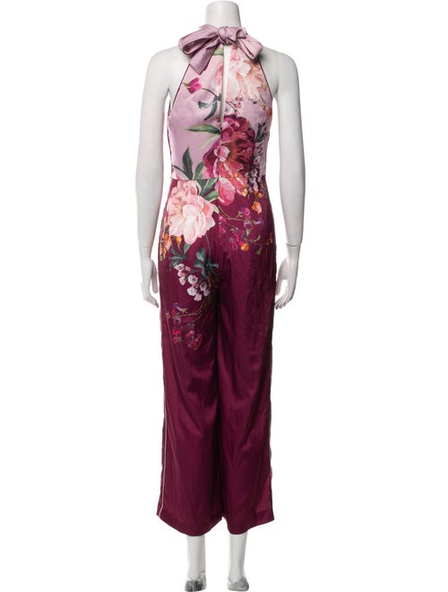 Ted Baker Floral Print Mock Neck Jumpsuit