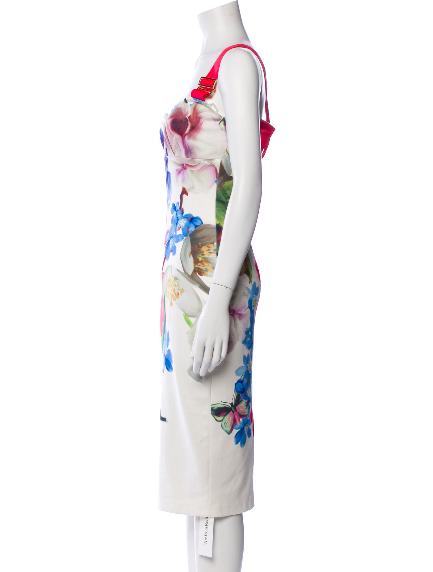 Ted Baker Floral Print Midi Length Dress