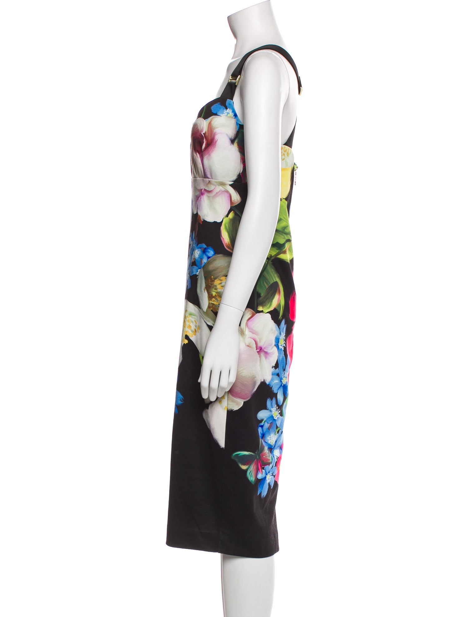 Ted Baker Floral Print Midi Length Dress